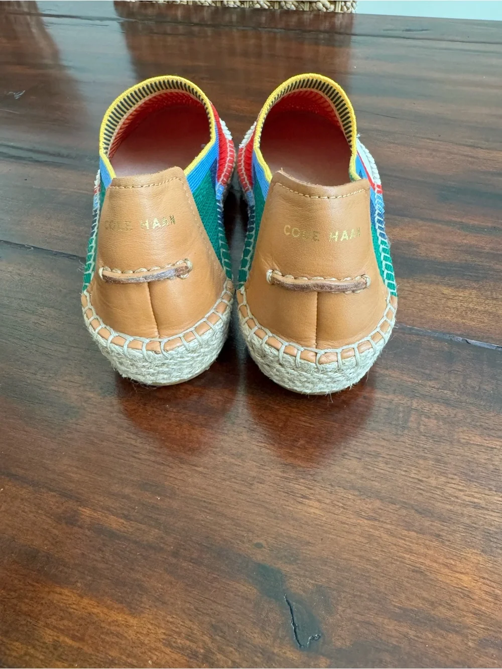 Cole Haan Womens 7B Cloudfeel Stitchlite Espadrille Pink Blue Green Bohemian Y2K
